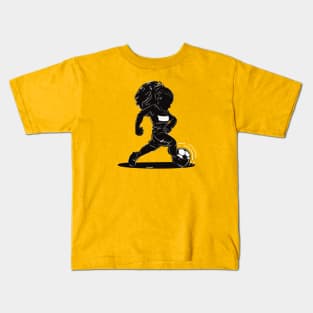 Footballer Silhouette 3 Kids T-Shirt